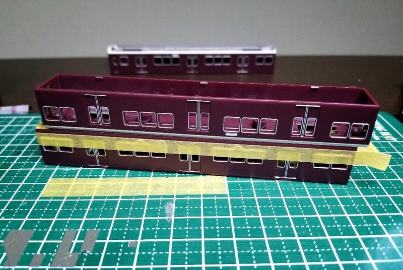 Quot 5100系アイボリー塗装 Quot 週刊鉄コレ阪急5000系リニューアル車を作ろう 製作記vol 7 アーバンモデルズ