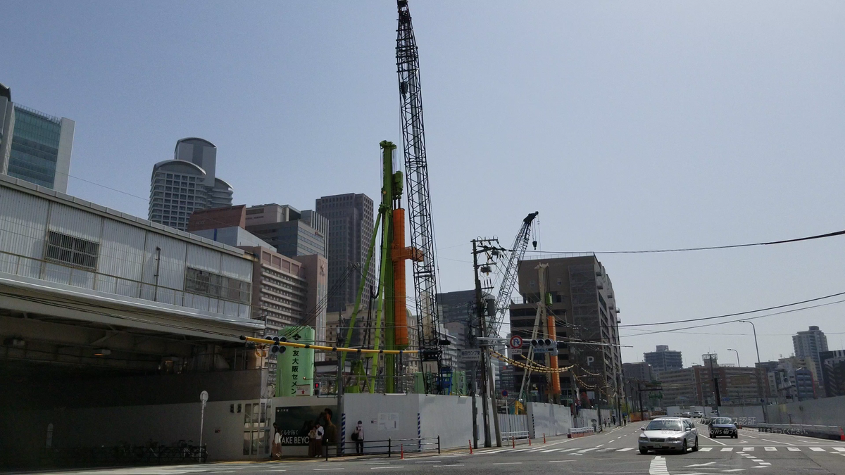 大阪駅西北ビル開発事業 工事現場