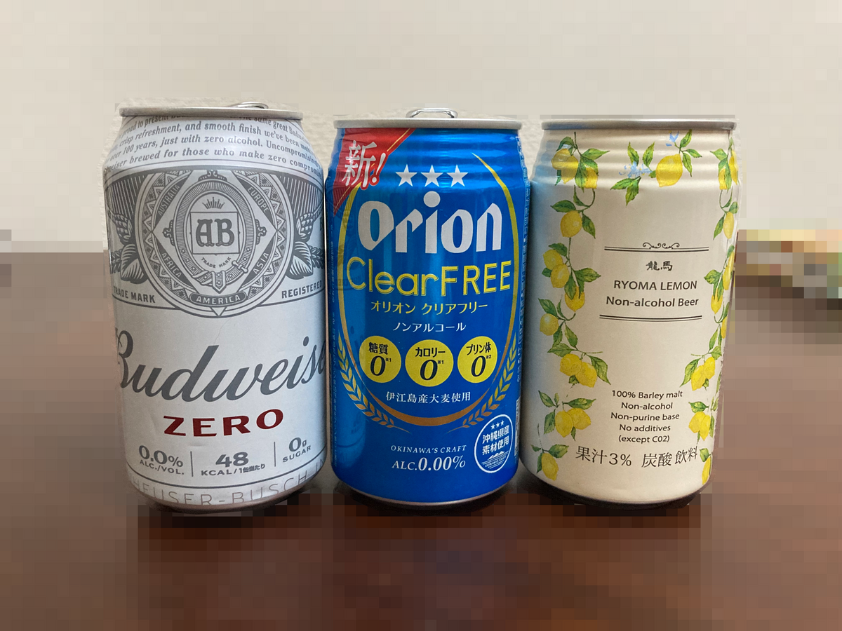 ノンアルコール・ビールで一人乾杯(