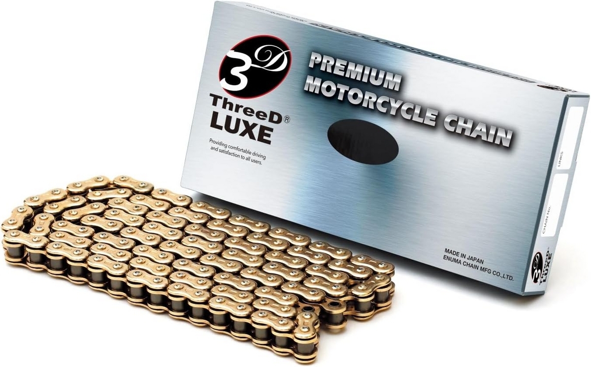 スリード ThreeD バイク用チェーン 520ZN ブラック&ゴールド 148L MLJ 
