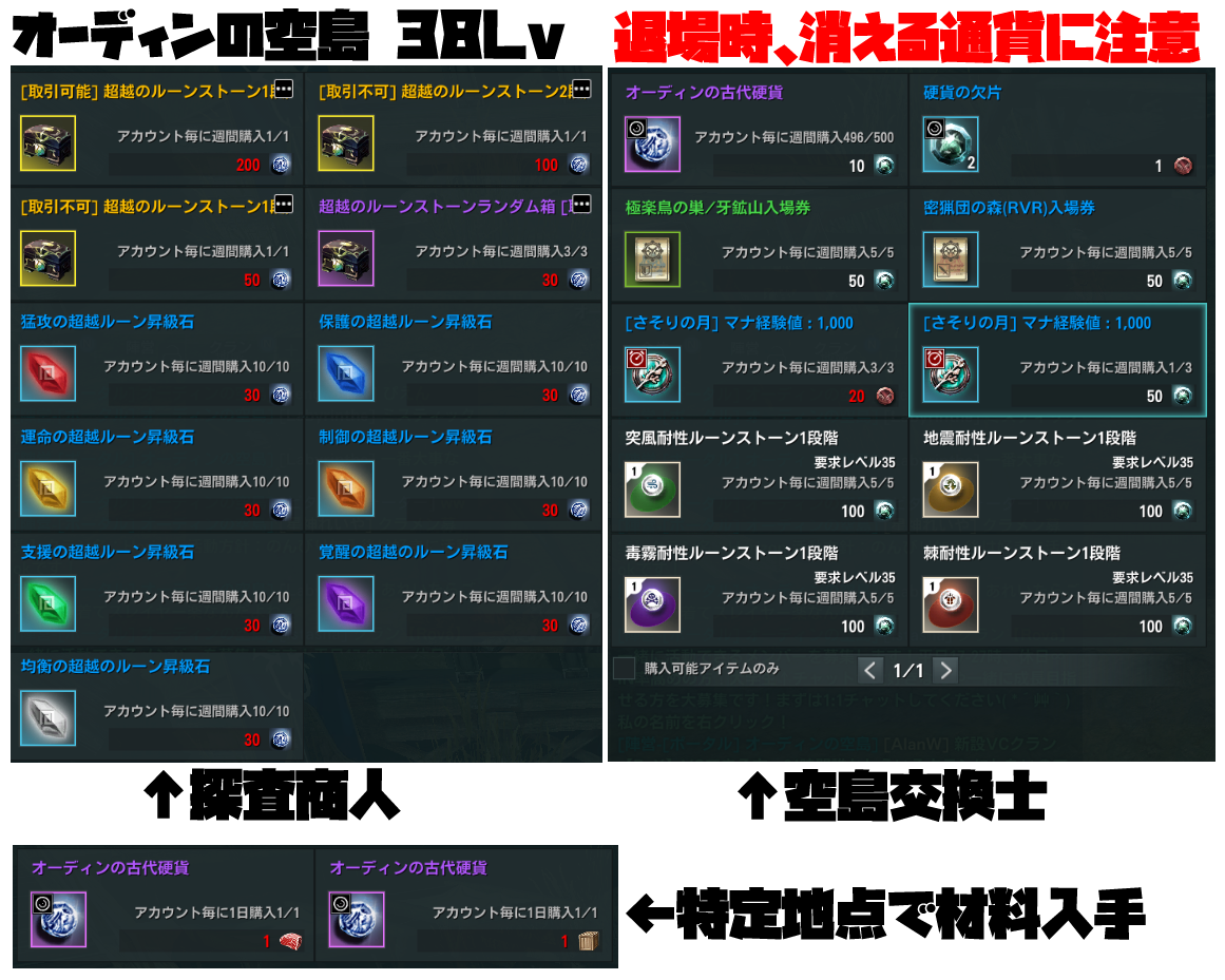 1日次元ポータル(オーディンの空島)