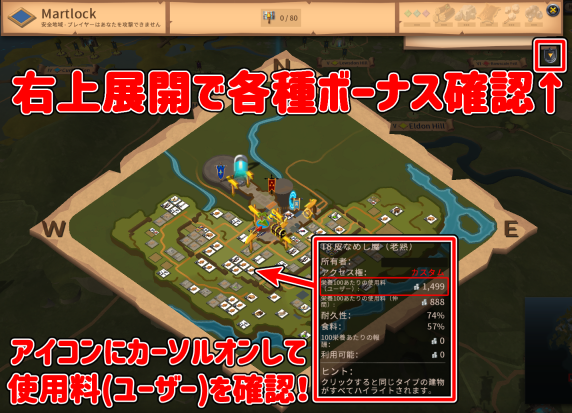 アルビオンオンライン ローカル生産ボーナス 採集ボーナス 加工ボーナス 都市