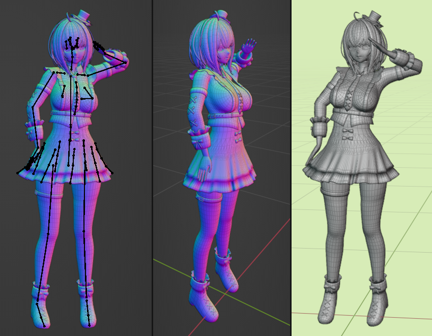 Blender ウェイトペイント リギング スキニング 初心者 ブレンダー 20250912の1