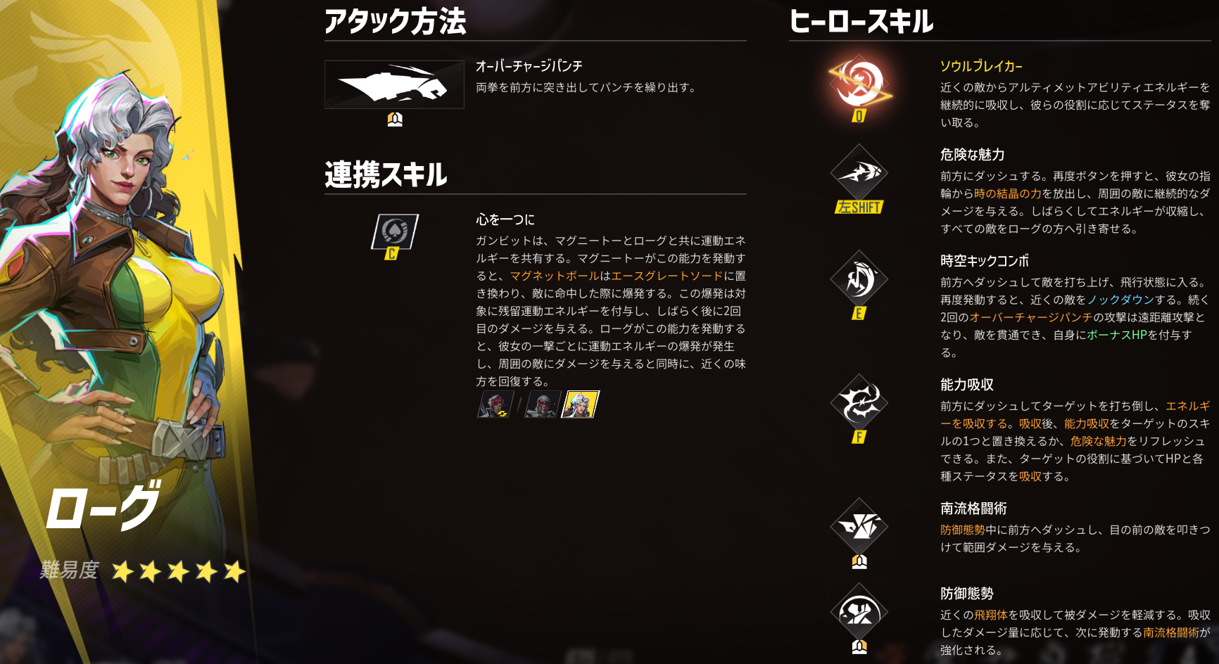 マベライ ローグ 解説 wiki 攻略 立ち回り 使い方 コツ スキル コンボ ワンコン 特徴 短所 長所 マーベルライバルズ MR marvel rivals ULT タイミング スキル効果値 データ ヴァンガード タンク シーズン5.5 S5.5 新キャラクター 追加キャラ Rogue おすすめ