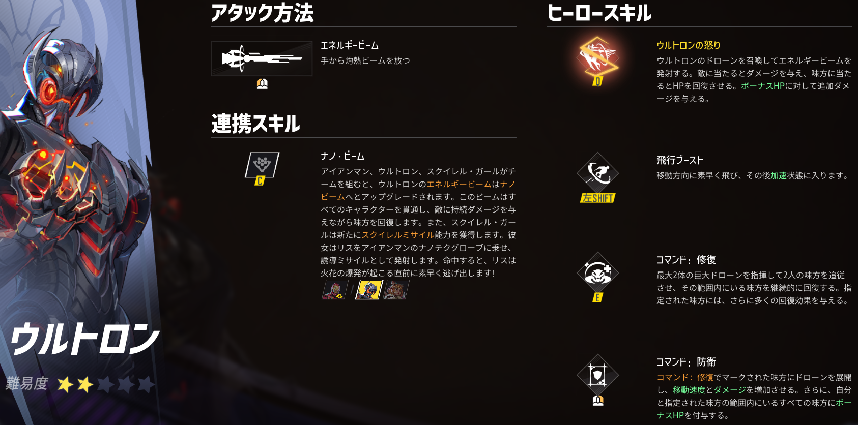 マベライ】ウルトロンの特徴・立ち回り・使い方解説【スキル効果値