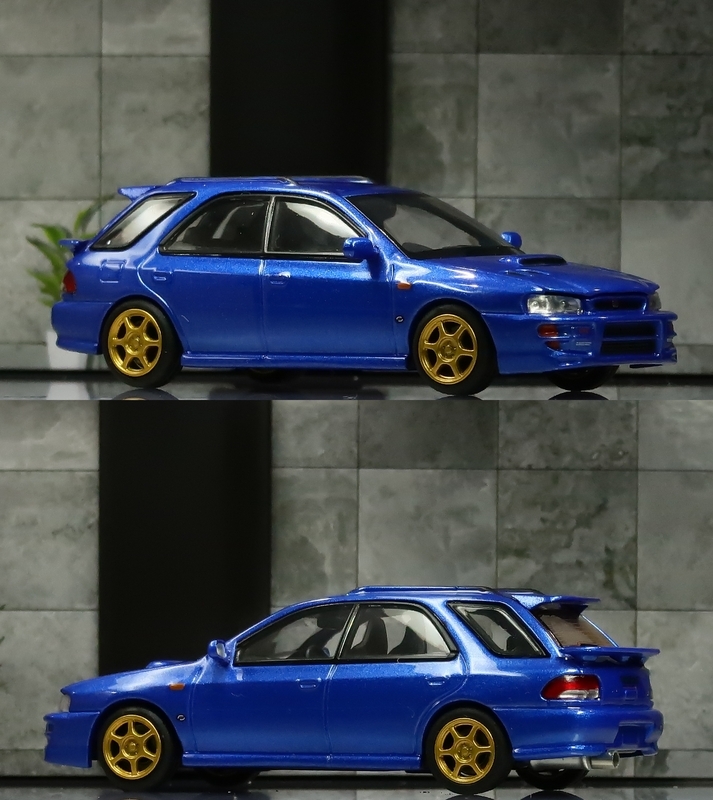 ミニカーレビュー】 Motorhelix 1/64 - Subaru Impreza Wagon WRX STi