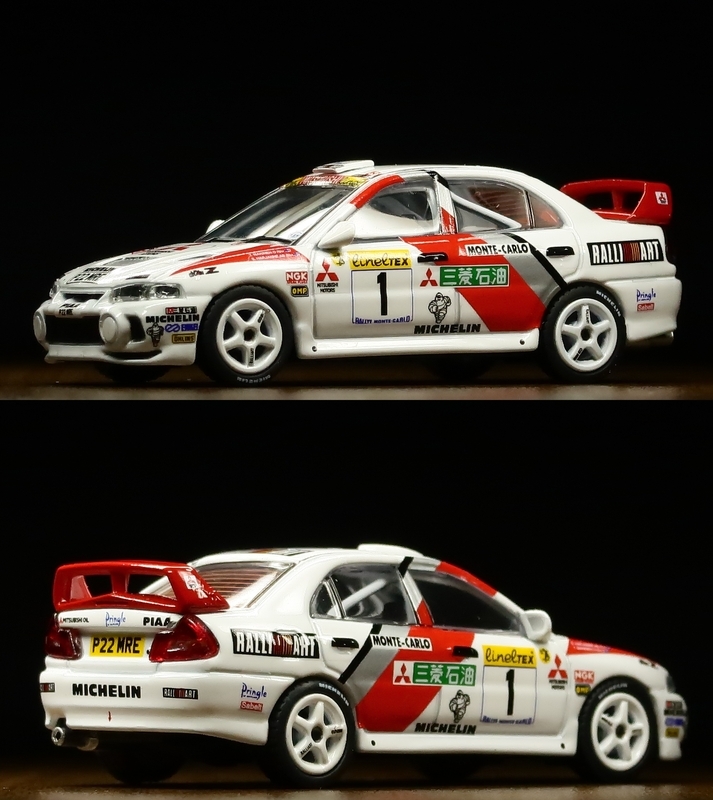 ラリーカーコレクション　Lancer４台セット ミニカーレビュー】 Tarmac Works 1/64 - Mitsubishi Lancer Evolution