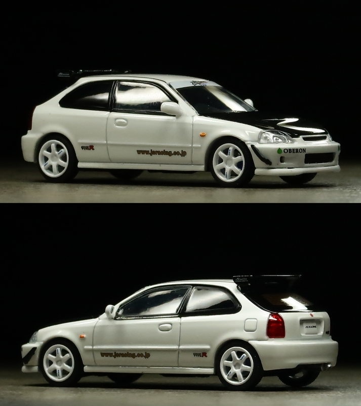 ミニカーレビュー】 Motorhelix 1/64 - Honda Civic TYPE R EK9 J`s