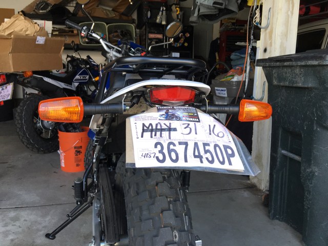 TW200 車・バイク・自転車 YAMAHA TW200 リアフェンダー テールランプ
