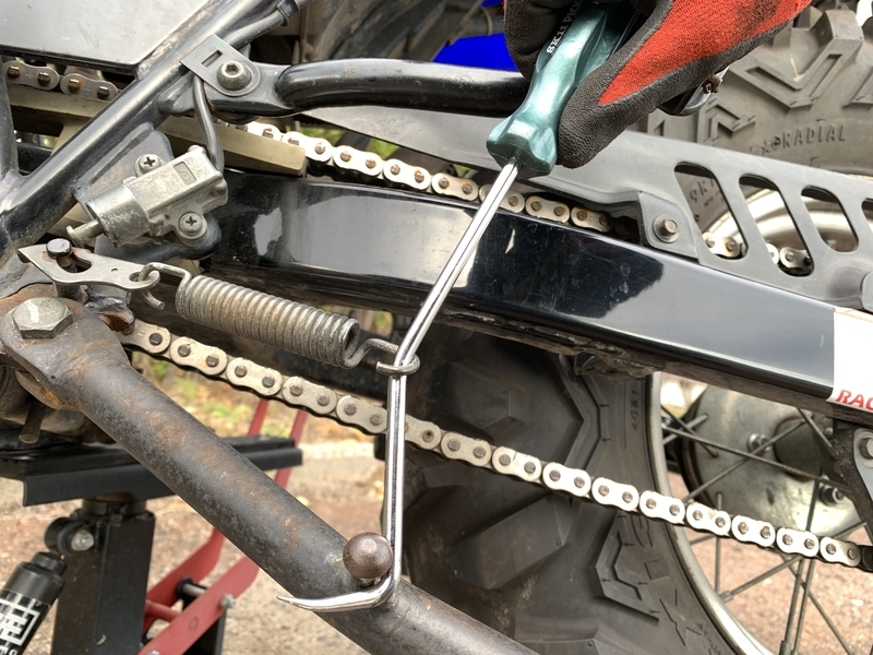 TW225 TW200 リアサスペンションサイドスタンド