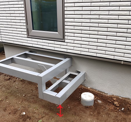 一条工務店 勝手口階段