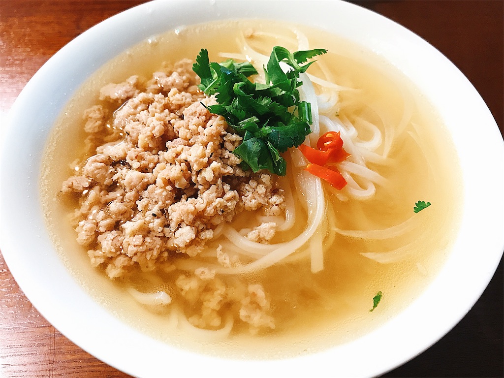 鶏肉, 挽肉, ひき肉, フォー, タイ料理, クィッティアオ, 簡単, ベトナム, 米麺, アジア麺, ライスヌードル, グルテンフリー