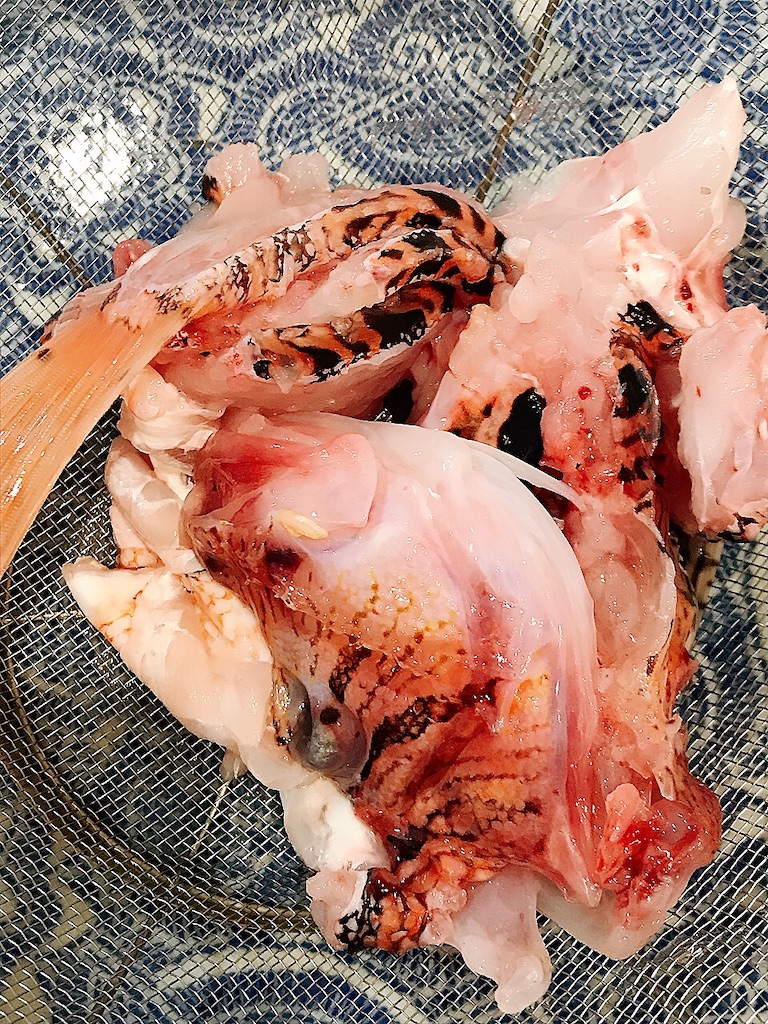 ミノカサゴ, 骨煎餅, 唐揚げ, 骨せんべい
