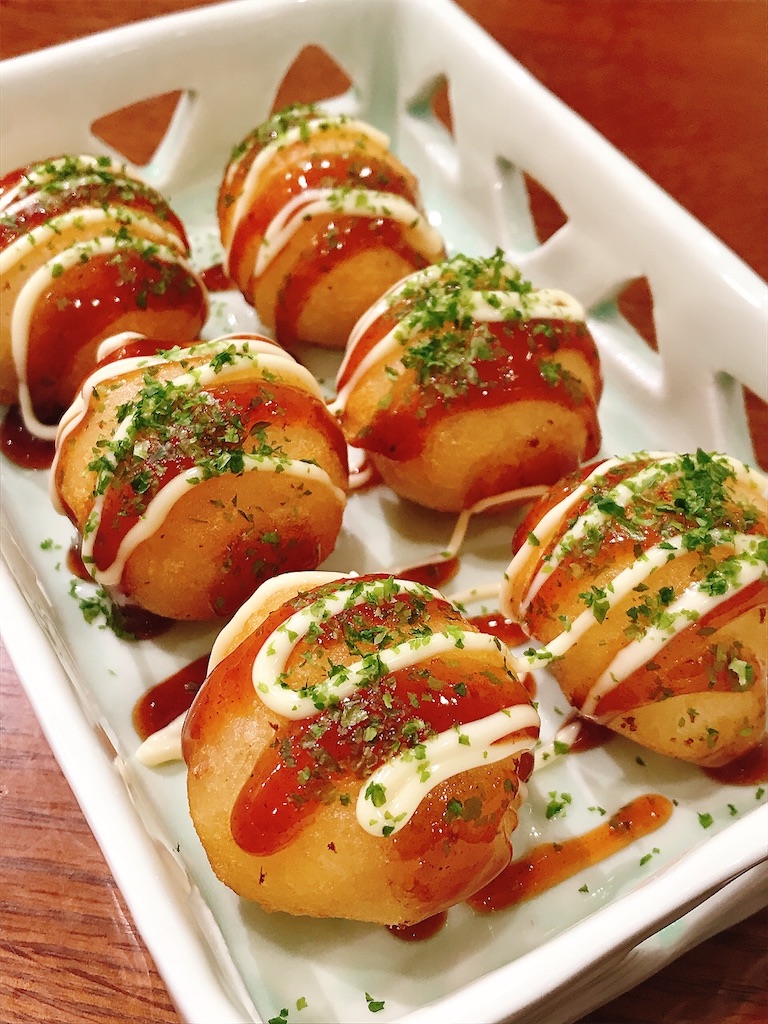 たこ焼き, タコ焼き, 蛸, ジャガイモ, タピオカ粉, もちもち,揚げたこ焼き, じゃがいも, 芋餅, 芋団子