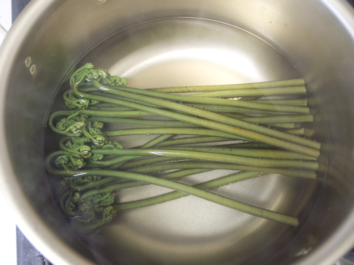 ワラビ, 蕨, 灰汁抜き, あく抜き, 食べ方