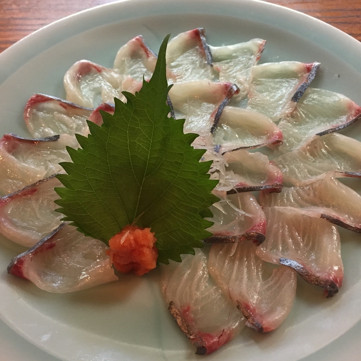 薄造り, 薄づくり, 刺身, 切り方, 縞鰺, シマアジ, しまあじ
