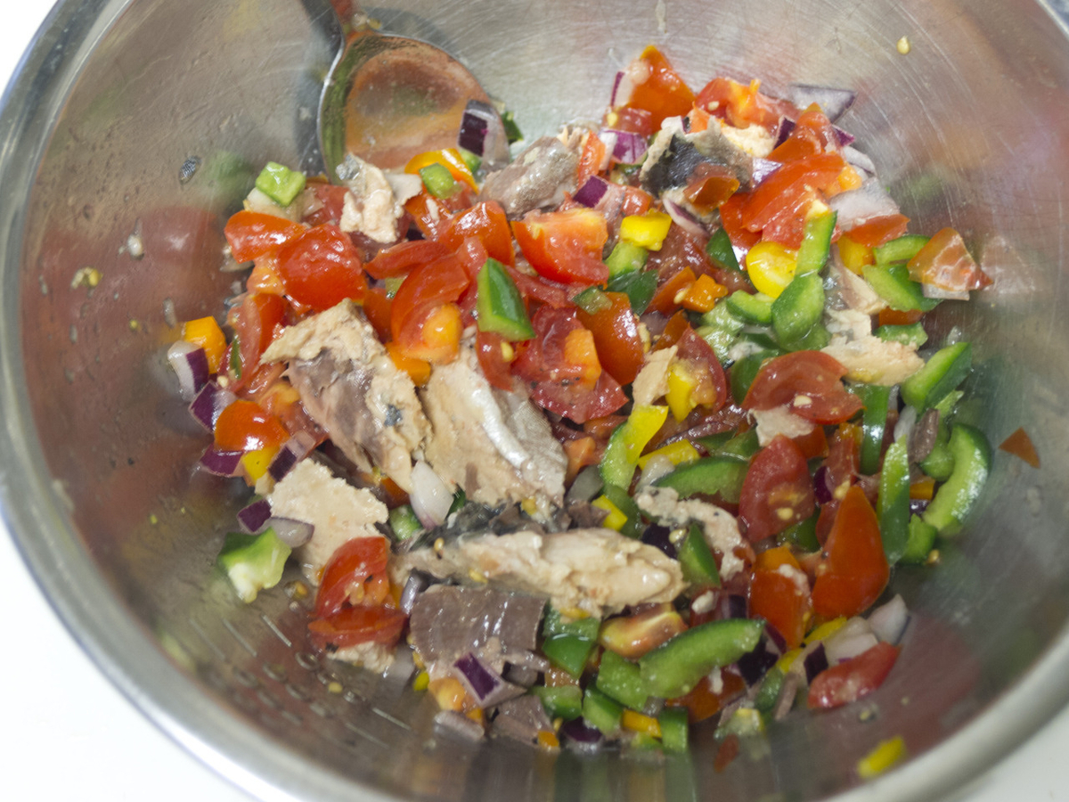 鯖缶, さば缶, サバ缶, 缶詰, 水煮, レシピ, スペイン, サラダ