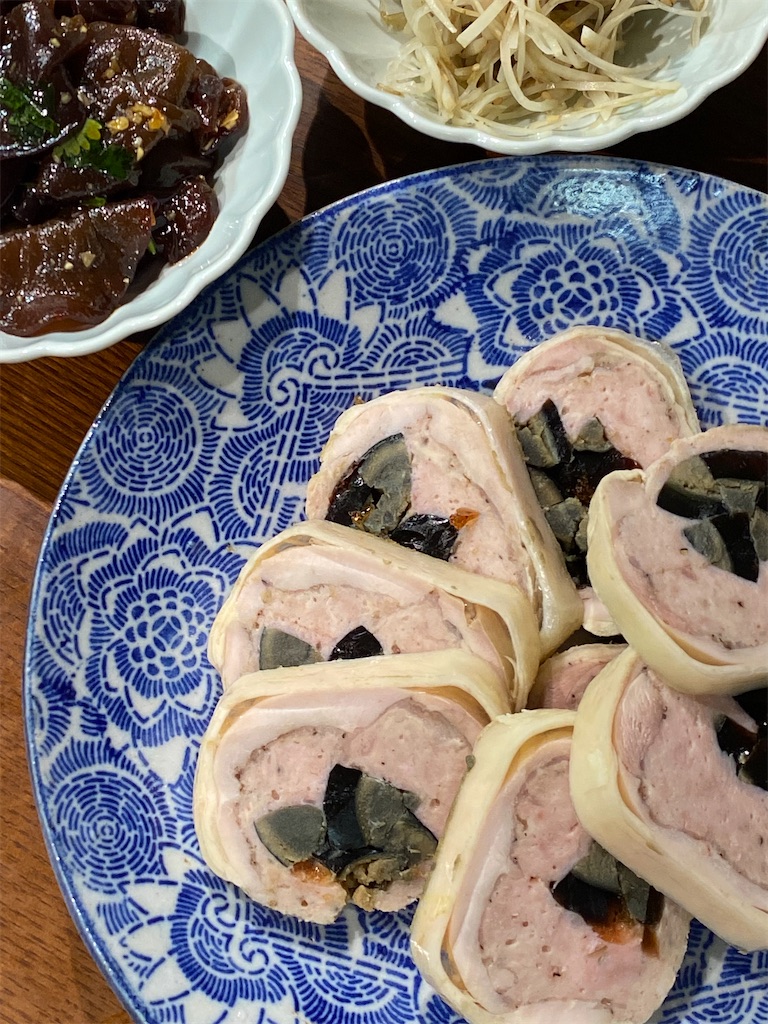 鶏モモ肉, ピータン, レシピ, 中華, チキンロール, タコ糸なし,冷菜, 前菜