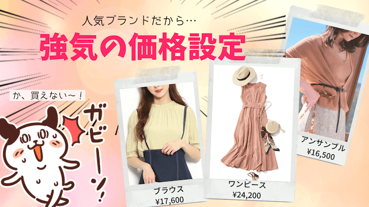 アルページュブランドの特徴:高めの価格設定