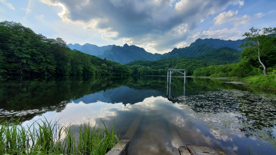 長野県 鏡池の様子