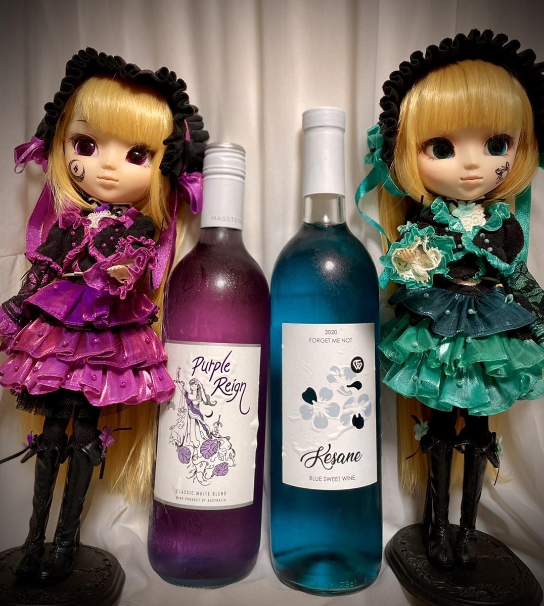 宝石のような輝き】紫ワイン＆水色ワインを飲んでみた【100%天然色素