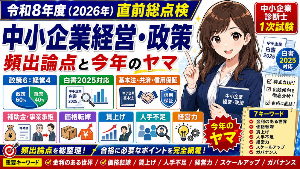 令和8年度（2026年）直前総点検】中小企業診断士1次試験「中小企業経営