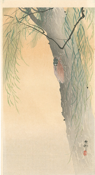 【直筆原画】生野省三 色紙「セミ（蝉）」久留米 郷土画家 墨画 文字絵 蝉の鳴き声。小説で使われている蝉の表現を集めました。 - 読書生活