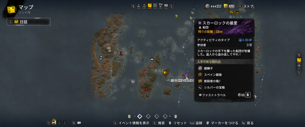 アクティビティへのファストトラベル