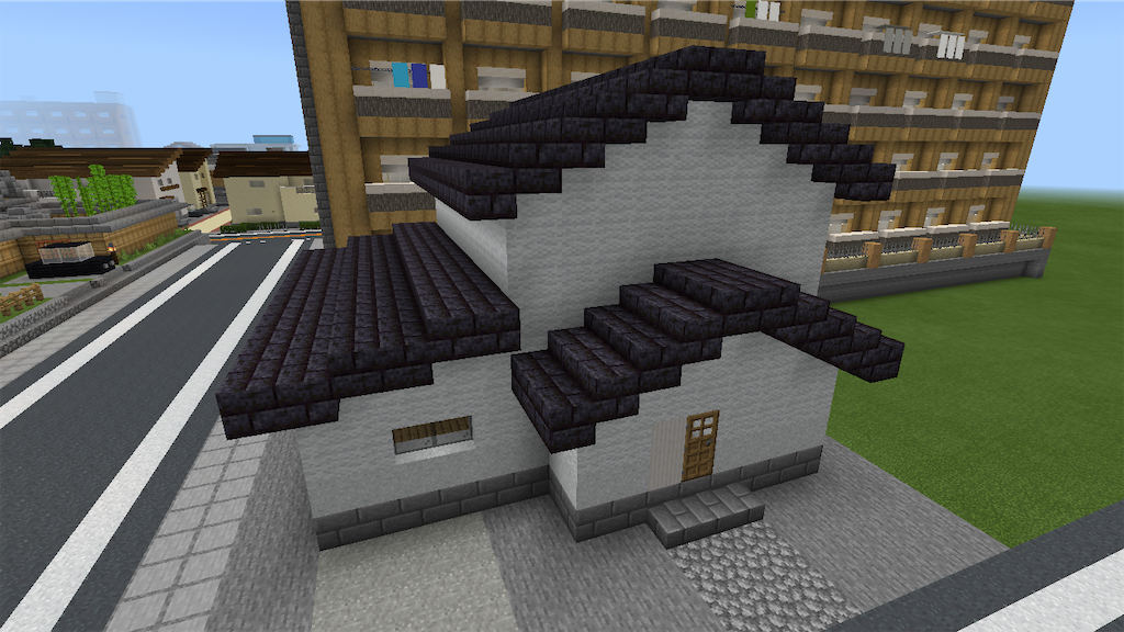 マイクラでブラックストーンレンガの屋根の住宅を作る Minecraft 93 Yo Craft ヨークラフト