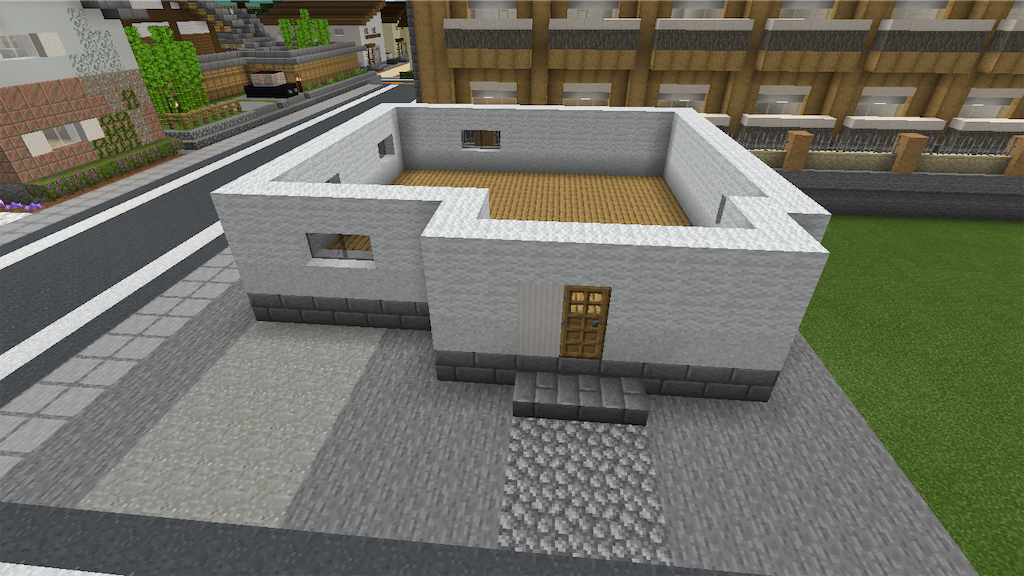 マイクラでブラックストーンレンガの屋根の住宅を作る Minecraft 93 Yo Craft ヨークラフト