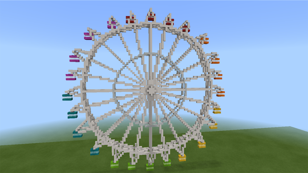マイクラで遊園地を作る Part7 観覧車制作 Minecraft 100 Yo Craft ヨークラフト