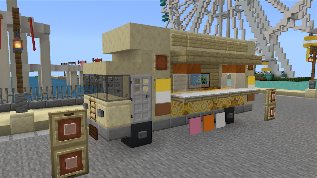 マイクラでキッチンカーを作る Minecraft 128 Yo Craft ヨークラフト