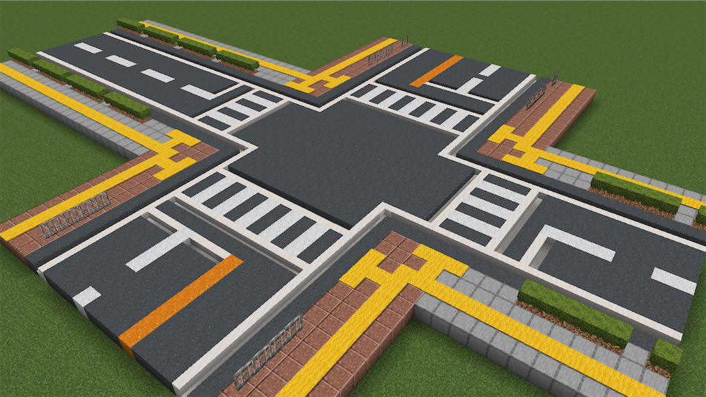 簡単リアルに マイクラでの道路や交差点 信号機の作り方 Minecraft 番外編 Yo Craft ヨークラフト