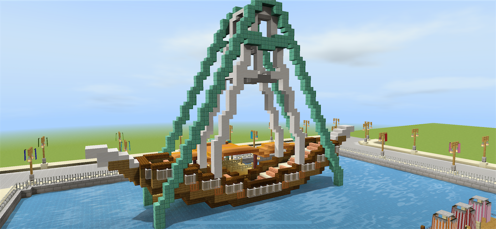 遊園地制作 マイクラでバイキングを作る Minecraft 149 Yo Craft ヨークラフト