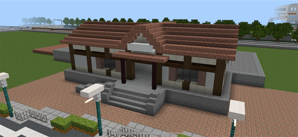 鉄道駅 マイクラでレトロな駅を作る Minecraft 168 Yo Craft ヨークラフト