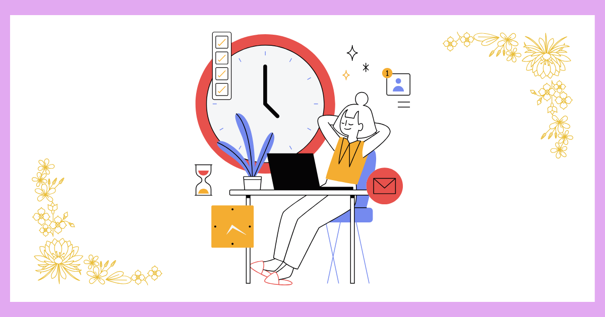 休息という余白を大切にすることで仕事の質が高まることを表したイメージ