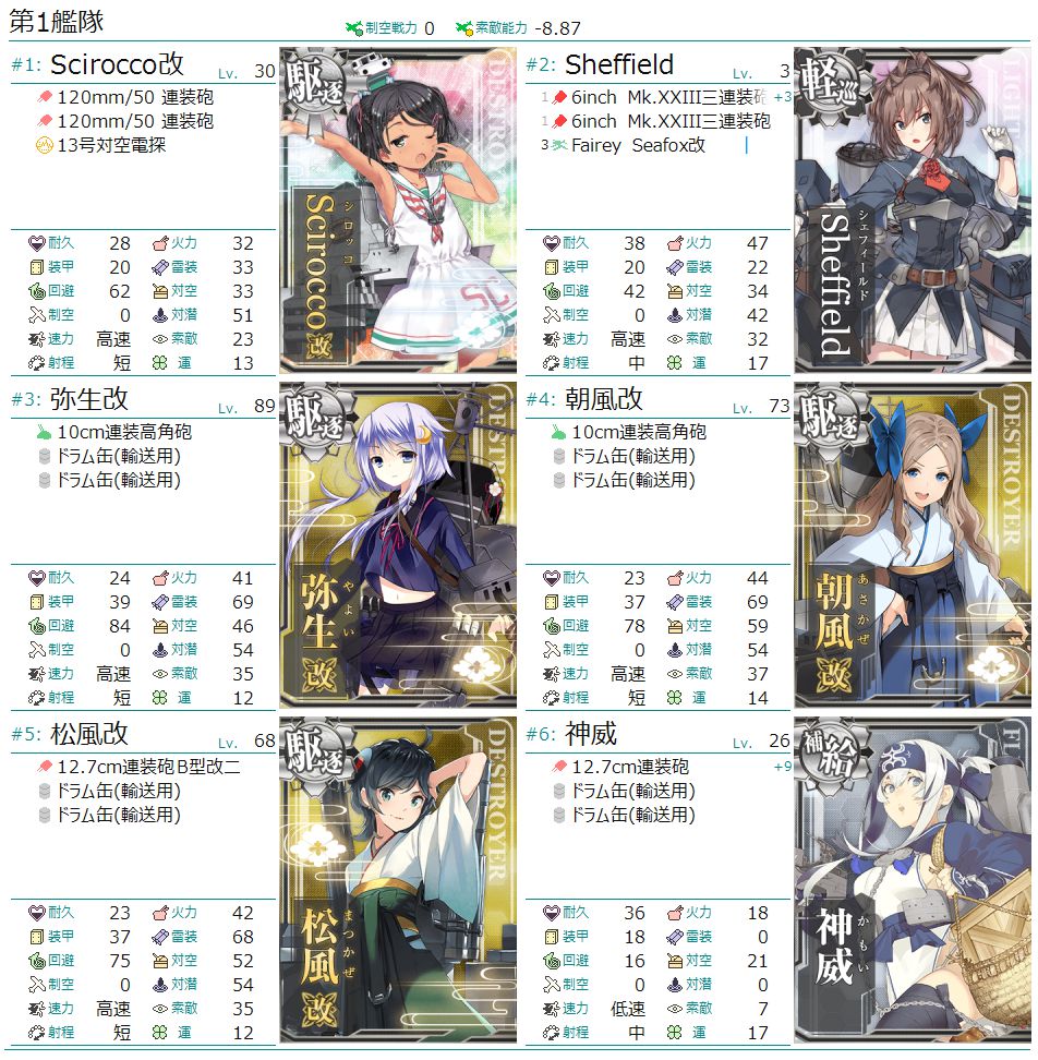 艦これ 秋イベ E 1 丁 Eマス 燃料集め 1週250 よしみつ速報