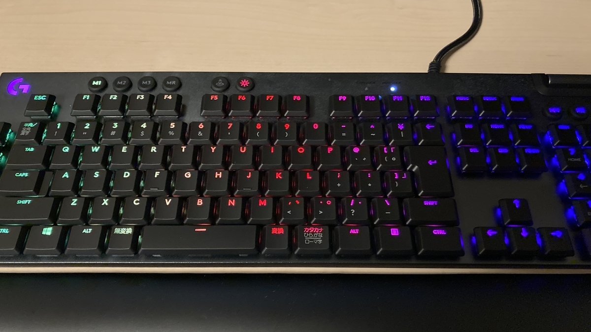 Logicool　キーボード　G813　G913　G512　ゲーミングキーボード　GHUB　LED　光る