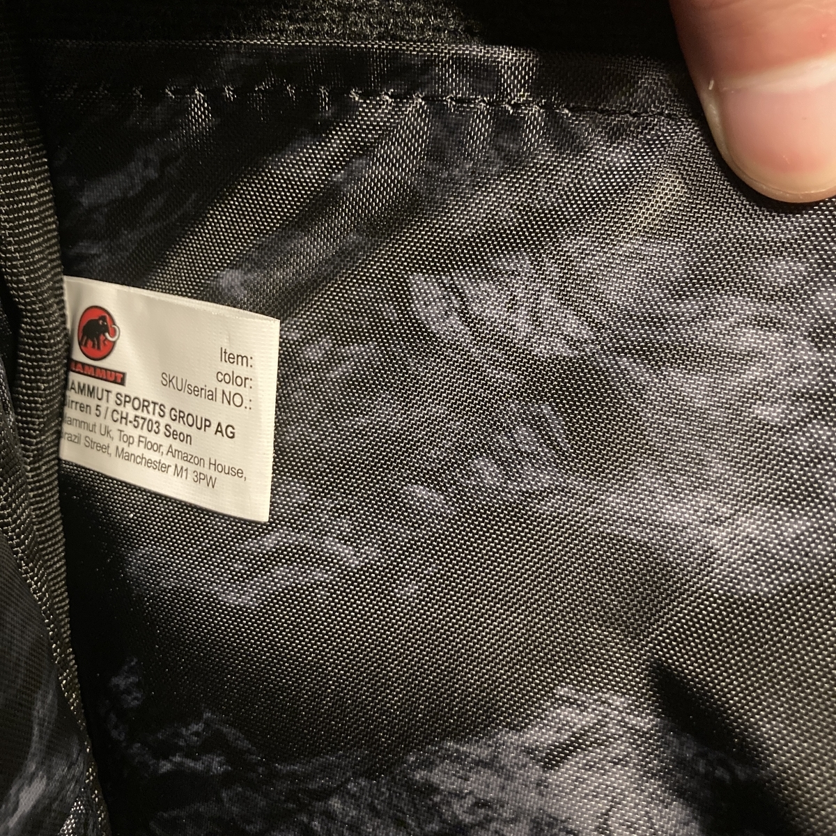 MAMMUT マムート SEON TRANSPORTER 15