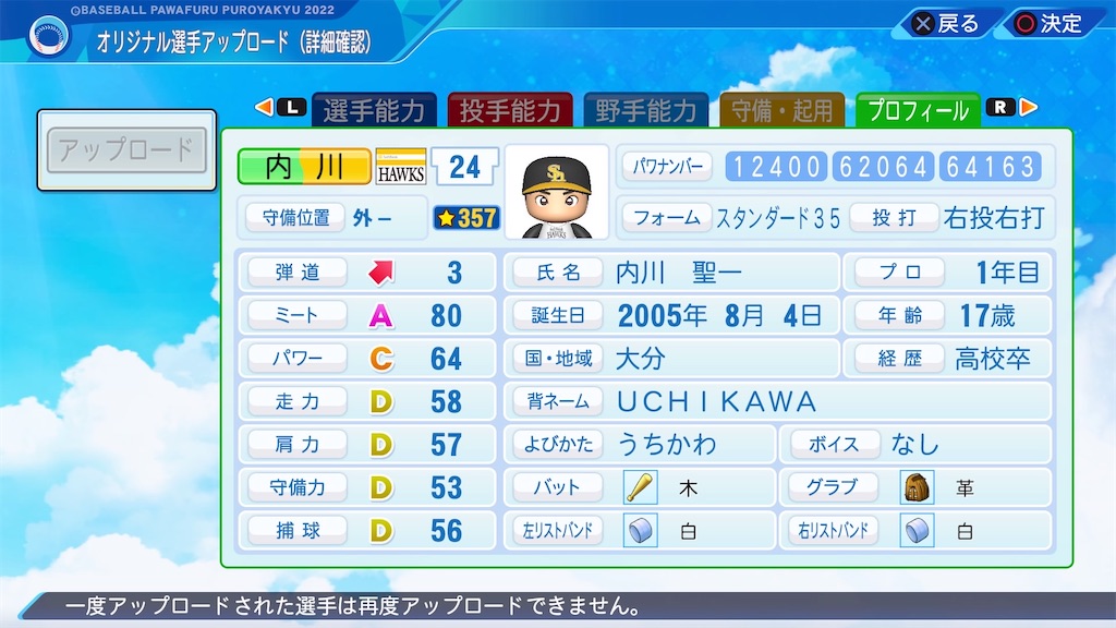 内川聖一 (2011年) - ゆるーくパワプロ