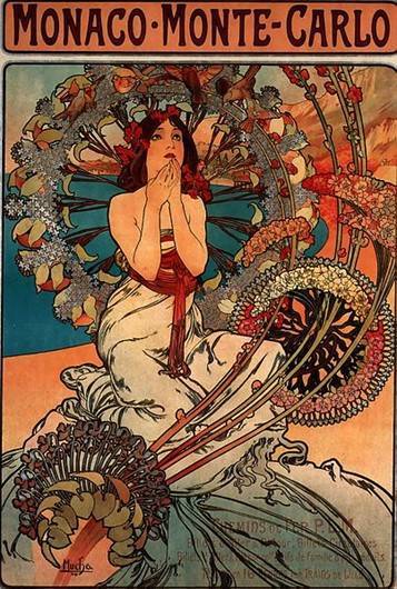 図8 ミュシャ作「モナコ・モンテ・カルロ」(1897年)