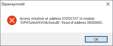 DIP4TurboVEVOAction.dll Error - SHO Page