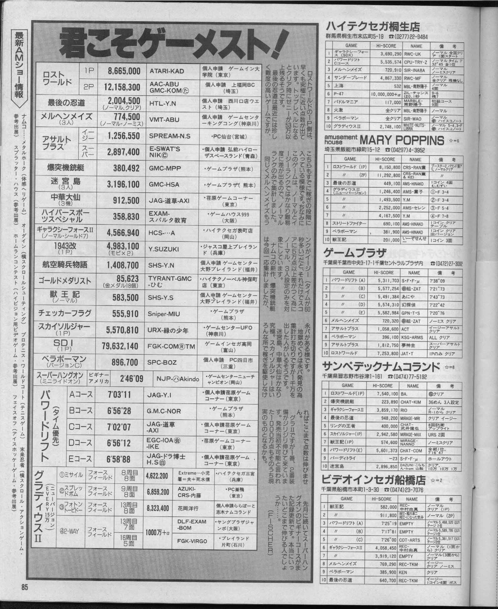 ハイスコア 1988年 11冊セット 1988年 ハイスコア HI・SCORE ゲーム雑誌 参考買取価格 ｜買取専門店