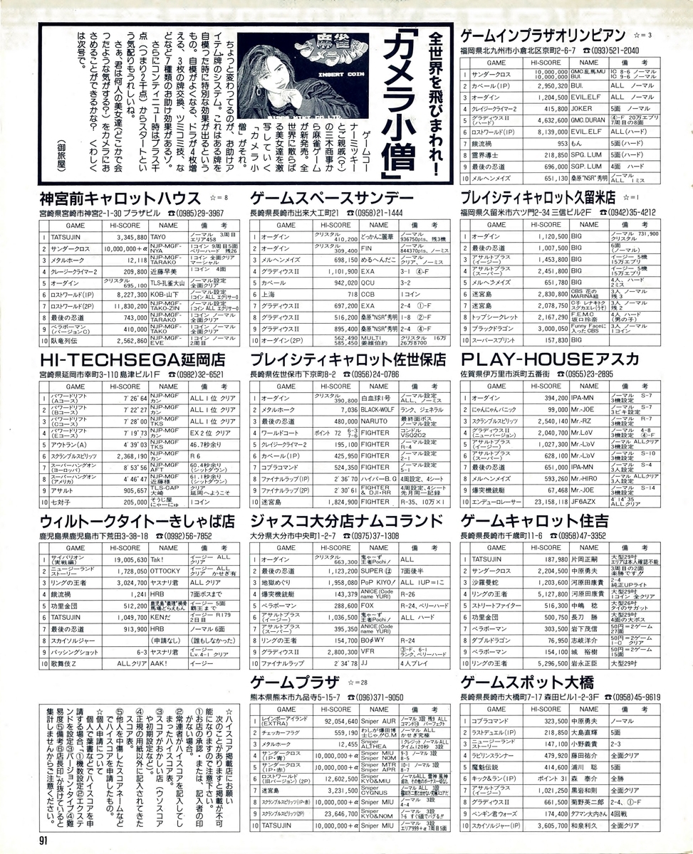 ゲーメスト全一26 ：1989年1月号 - ゲームとハイスコアと