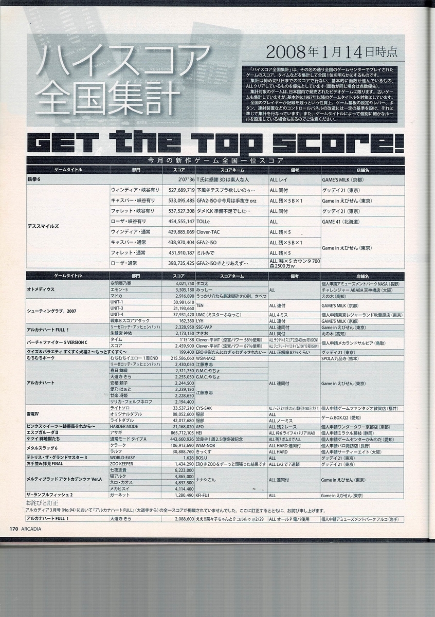 アルカディア 95 : アルカディア Vol.95 ( 2008 年 4 月号 ) - ゲーム