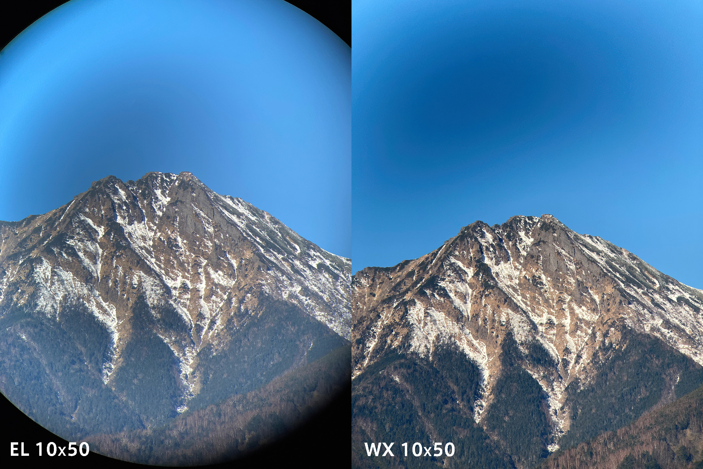 WXとELの視野環比較(12月朝8時)