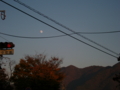 [風景・景観][空][月]小布施町の夕暮れ