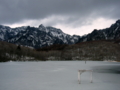 [風景・景観][雪][山][湖]戸隠高原・鏡池にて