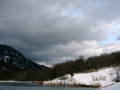 [風景・景観][雪][山][湖]戸隠高原・鏡池にて