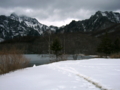 [風景・景観][雪][山][湖]戸隠高原・鏡池にて